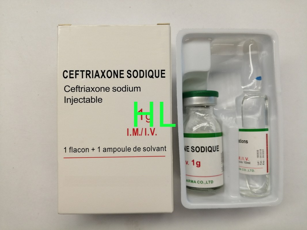 Ceftriaxone ナトリウムの粉の注入の薬 1.0g の抗生薬剤