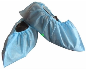 中国 使い捨て可能な非編まれた PP CPE Shoecover の医学の織物製品の滑り止めが付いた靴カバー サプライヤー