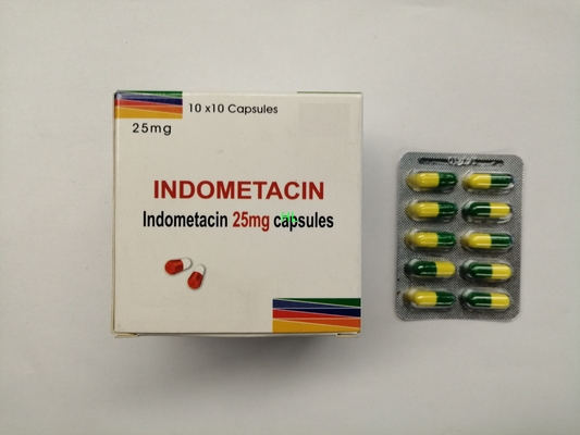中国 Indomethacin は 25MG BP/USP Antirheumatics 10*10&#039;s/箱を要約します 代理店